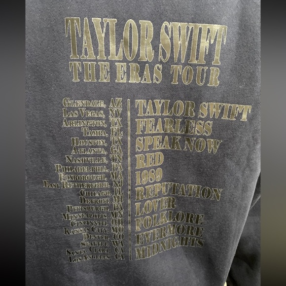 Taylor Swift - Eras Tour - NAVY BLUE CREWNECK Sweatshirt - Size MEDIUM (NWOT) - Picture 5 of 6